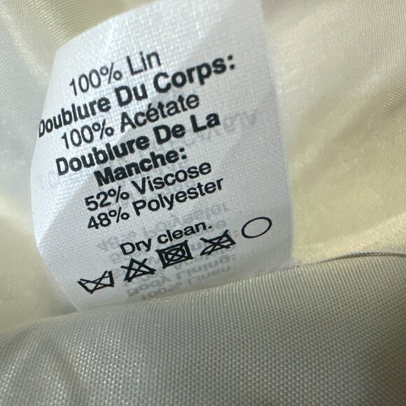 J. Crew Factory Linen Blazer Mint Green Women's sz 12 Classic Preppy Coastal - Picture 14 of 16